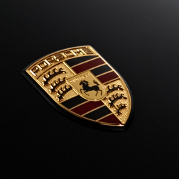 Porsche logo close-up